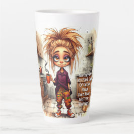 Caneca De Café Latte Café Quirky Lady 1rua Latte Mug
