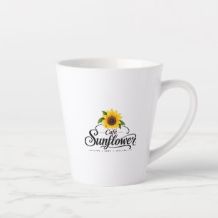 Caneca De Café Latte Cafe Sunflower Oficial