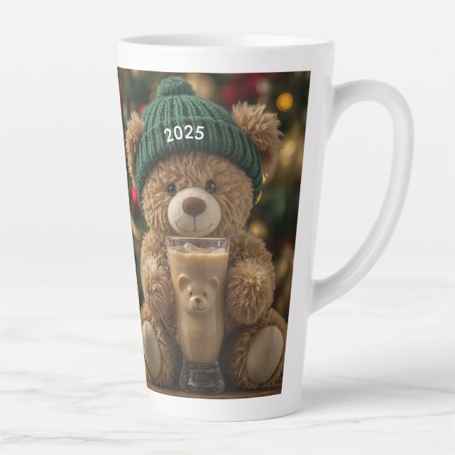 Caneca De Café Latte Café Teddy Bear Natal 2025 (Direita)