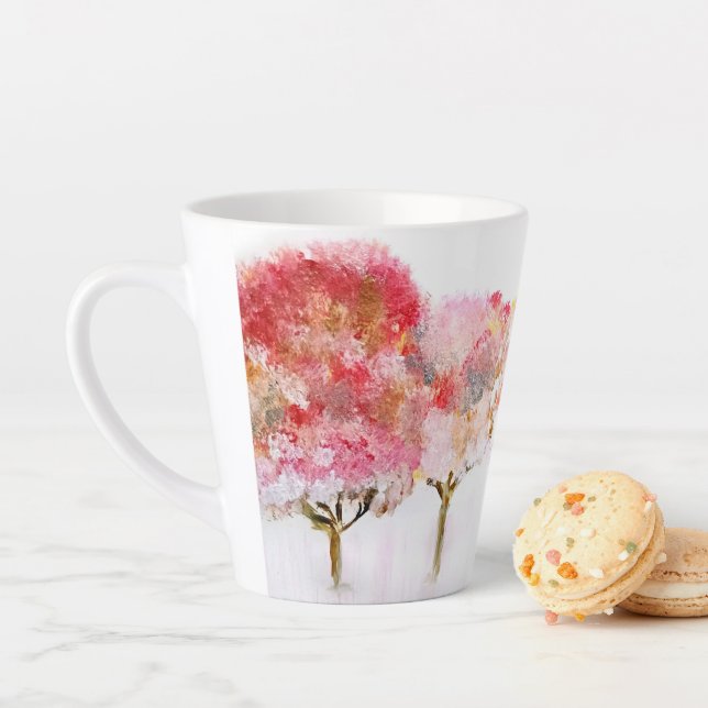 Caneca De Café Latte Café Vermelho Radiante do inverno (In Situ)