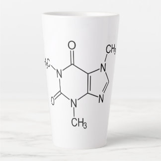 Caneca De Café Latte Caffeine Molecule Chemistry Átomos de café