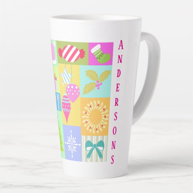 Caneca De Café Latte Calendário Antecipado de Natal (Ângulo direito)