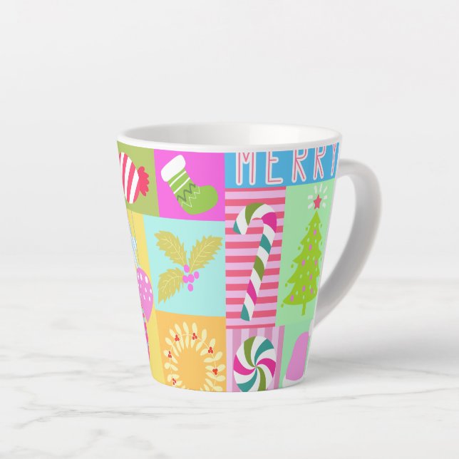 Caneca De Café Latte Calendário Antecipado de Natal (Ângulo direito)