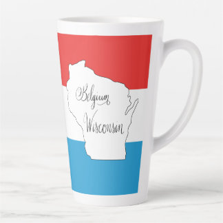 Caneca De Café Latte Cálice de Leite da Bélgica, WI (caderno correspond