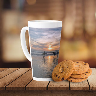 Caneca De Café Latte California Surfers no Sunset