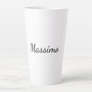 Caneca De Café Latte Caligrafia Elegante Simples Nome Simples