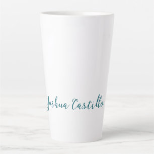 Caneca De Café Latte Caligrafia Simples Simples Nome Profissional