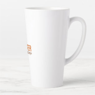 Caneca De Café Latte Calliografia - Placa Elegante Adicionar Nome Própr