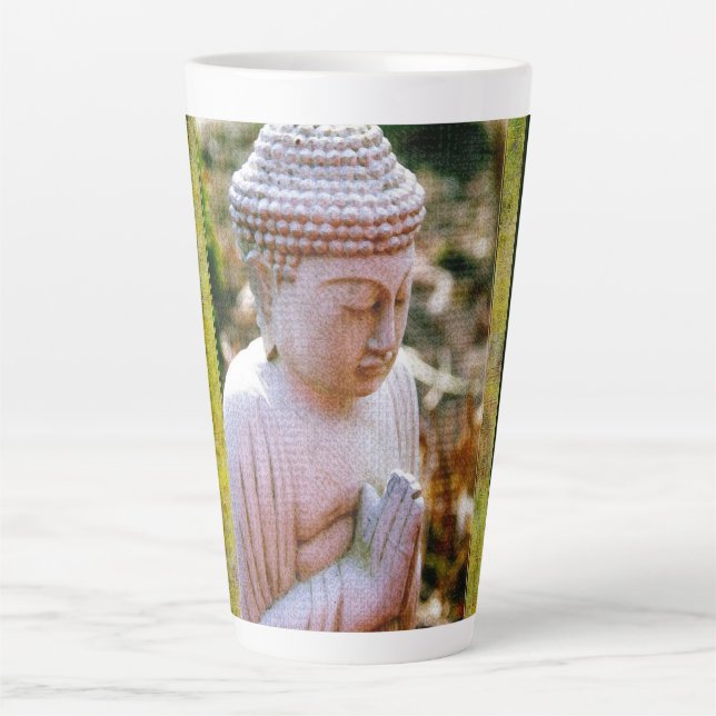 Caneca De Café Latte Calmando Rezando Mug de Café Buda (Frente)