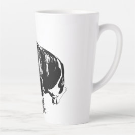 Caneca De Café Latte Calor Enquanto Espera