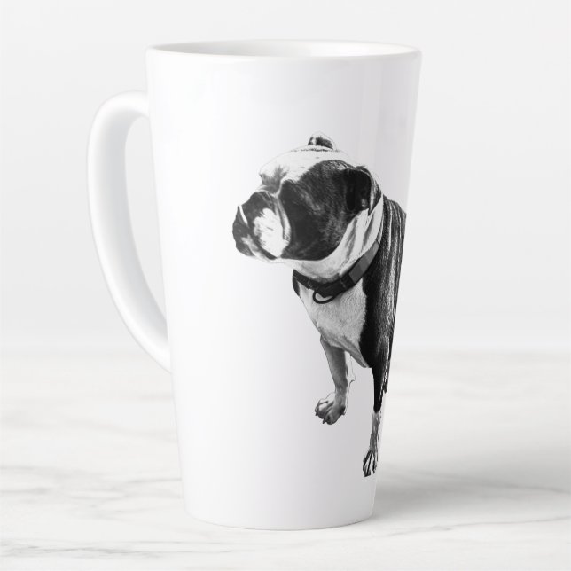 Caneca De Café Latte Calor Enquanto Espera (Ângulo esquerdo)