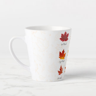 Caneca De Café Latte Cama de latas personalizada, Autumn deixa mug para