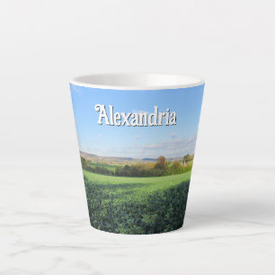 Caneca De Café Latte Caminhada do outono no país - Pequena personalizad