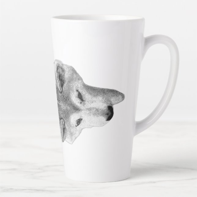 Caneca De Café Latte Caminhando em silêncio (Direita)