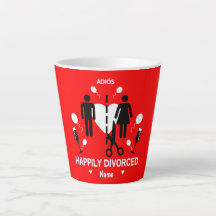 Camisa de Camisa do Divórcio Engraçado Latte Mug