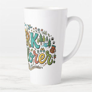 Caneca De Café Latte Camisa Park Explorer – Aventura na Natureza