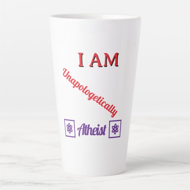 Caneca De Café Latte Camiseta Ateu Sem Desculpas (Frente)