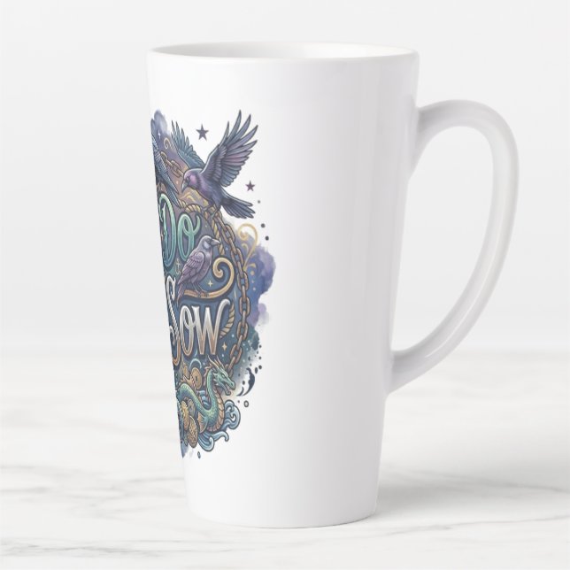 Caneca De Café Latte Camiseta com a Máxima Negrito 'Nós Não Semearmos' (Direita)