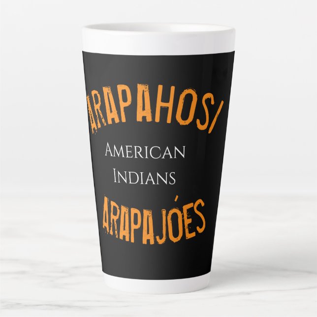 Caneca De Café Latte Camiseta com capuz Arapahos/Arapajóes índios ameri (Frente)