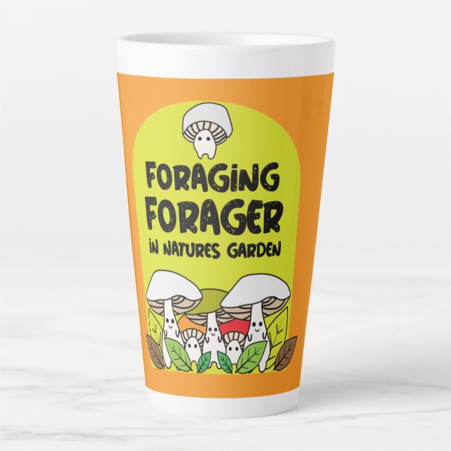 Caneca De Café Latte Camiseta de Comida selvagem (Frente)