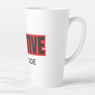 Caneca De Café Latte Camiseta de Tipografia Motivacional Atitude Positi