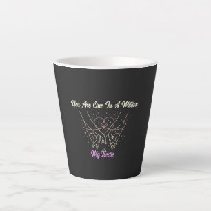 Caneca De Café Latte Camiseta do Dia do Melhor Amigo: Dedinho Celestial