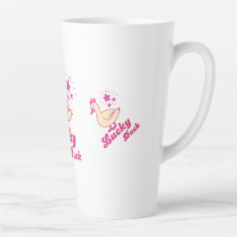 Caneca De Café Latte Camiseta feminina Lucky Duck design moderno