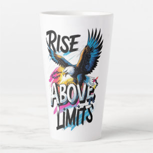 Caneca De Café Latte Camiseta gráfica feminina ADOM "Rise Above Limits"