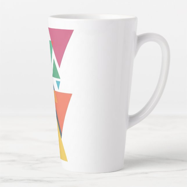 Caneca De Café Latte Camiseta Manga Longa ADOM Geometric Art (Direita)