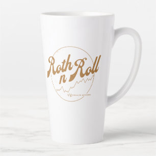 Caneca De Café Latte Camiseta Roth n Roll World Tour – Humor Financeiro