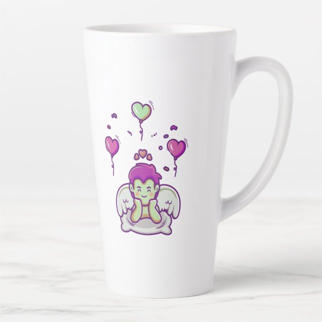 Caneca De Café Latte Camisetas, Camisas Masculinas, T-Shirts Fantasmas (Direita)