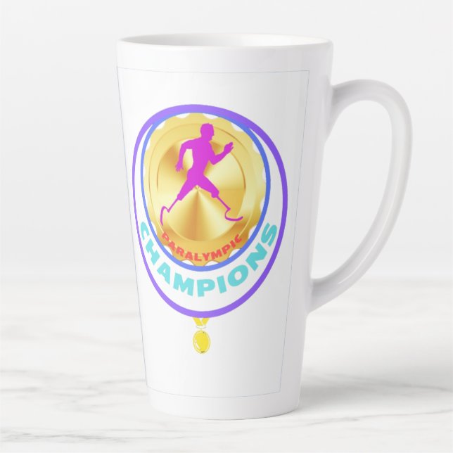 Caneca De Café Latte Campeões Paraolímpicos (Direita)