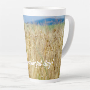 Caneca De Café Latte Campo amarelo