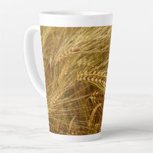 Caneca De Café Latte Campo de trigo. É o tempo de colheita!