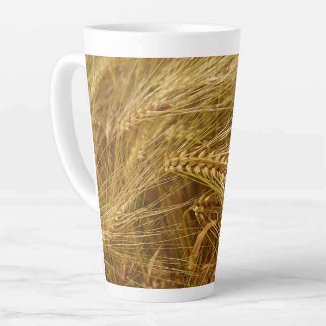 Caneca De Café Latte Campo de trigo. É o tempo de colheita! (Ângulo esquerdo)