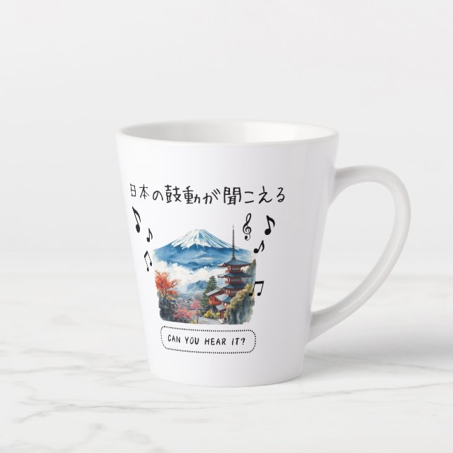 Caneca De Café Latte Can you hear it？ (Direita)