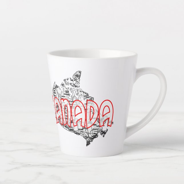 Caneca De Café Latte Canadá (Direita)