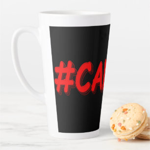 Caneca De Café Latte "#CANADÁ" Design de Expressão de Cuta. Compre a