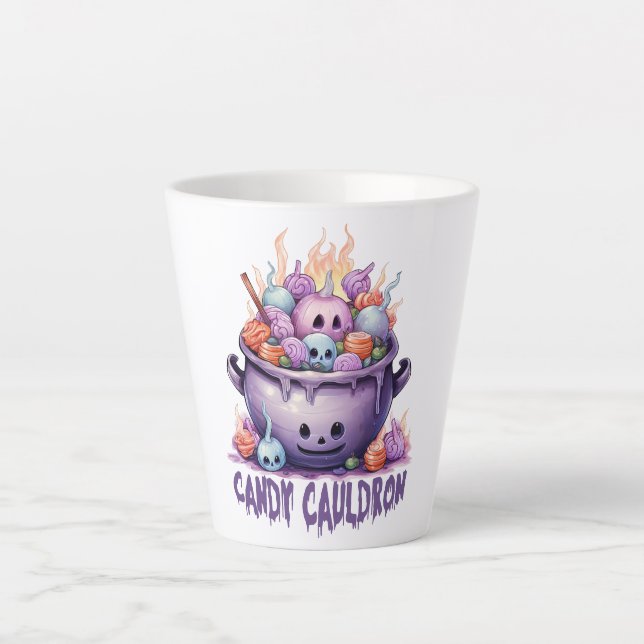 Caneca De Café Latte Candy Cauldron (Frente)