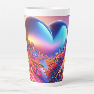 Caneca De Café Latte Candyland Pinball Heart Mug (Thumbnail Test)