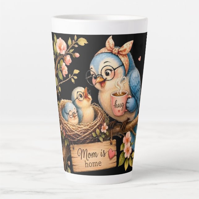 Caneca De Café Latte Caneca Black Latte Presente para a Mamãe (Frente)