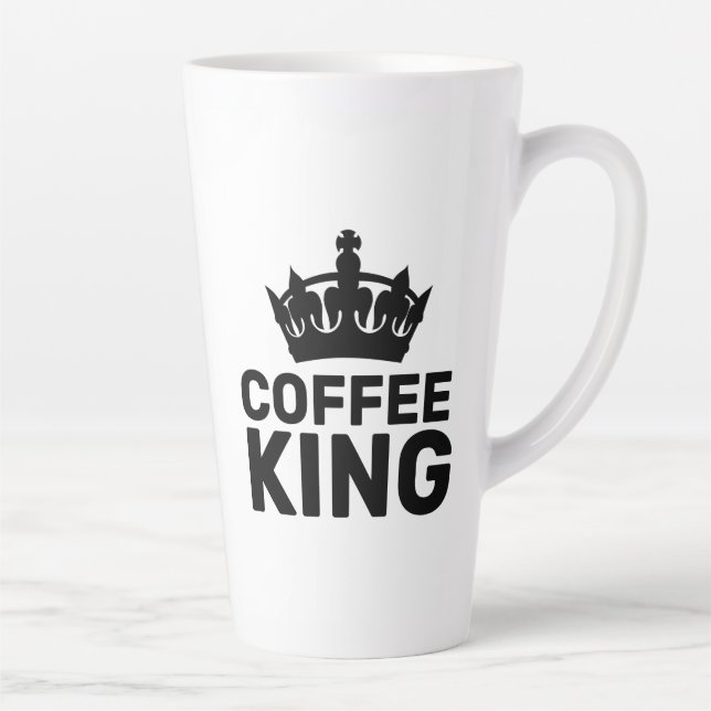 Caneca De Café Latte Caneca COFFE KING COFFEE DAD LATTE (Direita)