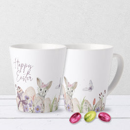 Caneca De Café Latte Caneca de Feliz Páscoa Latte