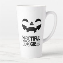 Caneca de Latte 17oz: Rosto de HALLOWEEN