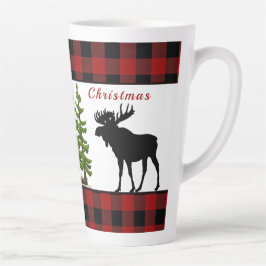 Caneca De Café Latte Caneca de Latte Alce Natal Feliz
