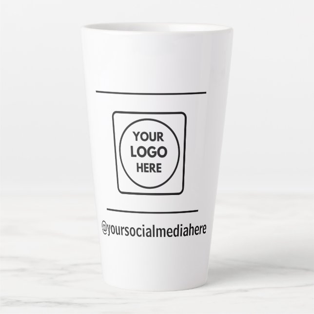 Caneca De Café Latte Caneca de latte alta personalizada 17oz com logoti (Frente)