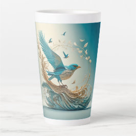 Caneca De Café Latte Caneca de Latte (Azulinho)