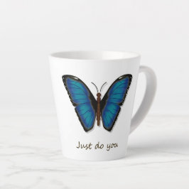 Caneca De Café Latte Caneca de Latte Borboleta Azul