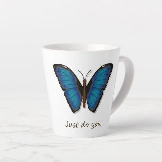 Caneca De Café Latte Caneca de Latte Borboleta Azul