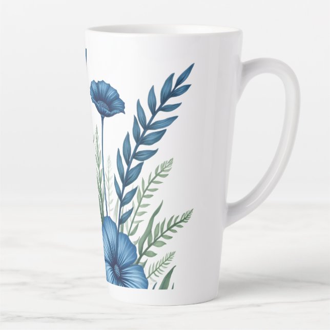 Caneca De Café Latte Caneca de Latte Botânico | Louça para Bebidas Boho (Direita)